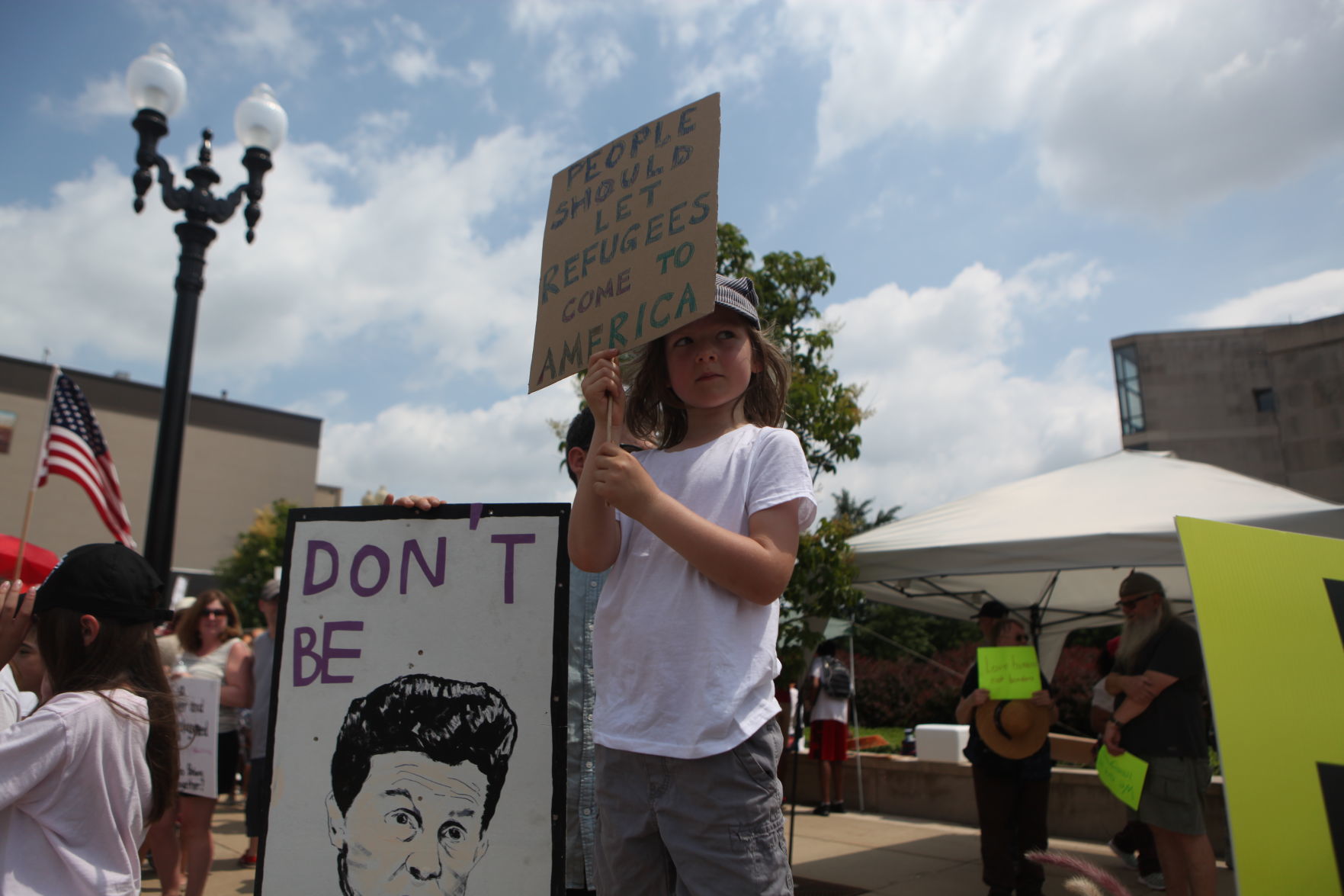 Families, activists protest Trump's immigration policies with Hammond rally